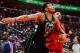 ATLANTA, GA - JANUARY 13: Giannis Antetokounmpo #34 of the Milwaukee Bucks and Vince Carter #15 of the Atlanta Hawks defend their positions during the game on January 13, 2019 at State Farm Arena in Atlanta, Georgia. NOTE TO USER: User expressly acknowledges and agrees that, by downloading and/or using this Photograph, user is consenting to the terms and conditions of the Getty Images License Agreement. Mandatory Copyright Notice: Copyright 2019 NBAE (Photo by Scott Cunningham/NBAE via Getty Images)