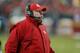 Kansas City Chiefs head coach Andy Reid follows the first half of an NFL divisional football playoff game against the Indianapolis Colts in Kansas City, Mo., Saturday, Jan. 12, 2019. (AP Photo/Charlie Neibergall)