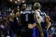 TALLAHASSEE, FL - JANUARY 12: RJ Barrett #5, Zion Williamson #1 and Jack White #41 of the Duke Blue Devils huddle against the Florida State Seminoles at Donald L. Tucker Center on January 12, 2019 in Tallahassee, Florida. (Photo by Michael Reaves/Getty Images)