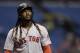 FILE - In this May 24, 2018, file photo, Boston Red Sox's Hanley Ramirez is shown during the first inning of a baseball game against the Tampa Bay Rays, in St. Petersburg, Fla. The Red Sox have designated Hanley Ramirez for assignment to make room for Dustin Pedroia on the 25-man roster as he returns from the disabled list.(AP Photo/Chris O'Meara, File)