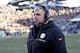Pittsburgh Steelers offensive line coach Mike Munchak walks the sideline during the second half of an NFL divisional football AFC playoff game against the Jacksonville Jaguars in Pittsburgh, Sunday, Jan. 14, 2018. (AP Photo/Keith Srakocic)