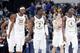 INDIANAPOLIS, IN - DECEMBER 12: Darren Collison #2, Victor Oladipo #4 and Myles Turner #33 of the Indiana Pacers lead the team back on the floor during the game against the Milwaukee Bucks at Bankers Life Fieldhouse on December 12, 2018 in Indianapolis, Indiana. The Pacers won 113-97. NOTE TO USER: User expressly acknowledges and agrees that, by downloading and or using the photograph, User is consenting to the terms and conditions of the Getty Images License Agreement. (Photo by Joe Robbins/Getty Images)