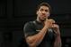 Anthony Joshua performs during a public work-out ahead of his World Heavyweight boxing title fight with Alexander Povetkin at York Hall, Bethnal Green on September 19th 2018 in London (Photo by Tom Jenkins)