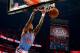 ATLANTA, GA - JANUARY 15: John Collins #20 of the Atlanta Hawks dunks the ball during the game against the Oklahoma City Thunder on January 15, 2019 at State Farm Arena in Atlanta, Georgia. NOTE TO USER: User expressly acknowledges and agrees that, by downloading and/or using this Photograph, user is consenting to the terms and conditions of the Getty Images License Agreement. Mandatory Copyright Notice: Copyright 2019 NBAE (Photo by Scott Cunningham/NBAE via Getty Images)