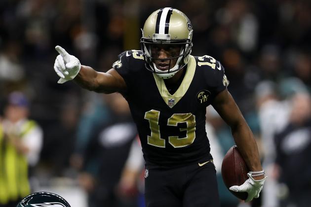 NEW ORLEANS, LOUISIANA - JANUARY 13: Michael Thomas #13 of the New Orleans Saints during the NFC Divisional Playoff at the Mercedes Benz Superdome on January 13, 2019 in New Orleans, Louisiana. (Photo by Chris Graythen/Getty Images)