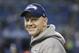 Seattle Seahawks offensive coordinator Darrell Bevell walks on the field before an NFL football game against the Philadelphia Eagles, Sunday, Dec. 3, 2017, in Seattle. (AP Photo/Ted S. Warren)