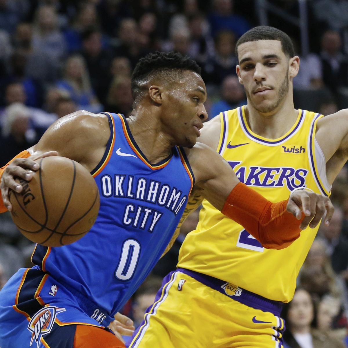 Kyle Kuzma Drops 32 As Lonzo Ball Lakers Beat Russell Westbrook Thunder Bleacher Report Latest News Videos And Highlights