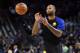 OAKLAND, CA - JANUARY 8: DeMarcus Cousins #0 of the Golden State Warriors warms up prior to the game against the New York Knicks on January 8, 2019 at ORACLE Arena in Oakland, California. NOTE TO USER: User expressly acknowledges and agrees that, by downloading and or using this photograph, user is consenting to the terms and conditions of Getty Images License Agreement. Mandatory Copyright Notice: Copyright 2019 NBAE (Photo by Noah Graham/NBAE via Getty Images)
