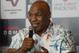Former US boxer Mike Tyson speaks during a news conference to announce India's first global mixed martial arts Kumite 1 league in Mumbai on September 28, 2018. (Photo by PUNIT PARANJPE / AFP) (Photo credit should read PUNIT PARANJPE/AFP/Getty Images)