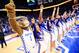 LEXINGTON, KY - NOVEMBER 21: The Kentucky Wildcats cheerleaders perform after the game against the Winthrop Eagles at Rupp Arena on November 21, 2018 in Lexington, Kentucky. (Photo by Andy Lyons/Getty Images)