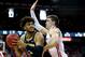 MADISON, WISCONSIN - JANUARY 19: Isaiah Livers #4 of the Michigan Wolverines handles the ball while being guarded by Ethan Happ #22 of the Wisconsin Badgers in the first half at the Kohl Center on January 19, 2019 in Madison, Wisconsin. (Photo by Dylan Buell/Getty Images)