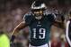 PHILADELPHIA, PA - DECEMBER 03: Wide receiver Golden Tate #19 of the Philadelphia Eagles celebrates against the Washington Redskins during the third quarter at Lincoln Financial Field on December 3, 2018 in Philadelphia, Pennsylvania. (Photo by Elsa/Getty Images)