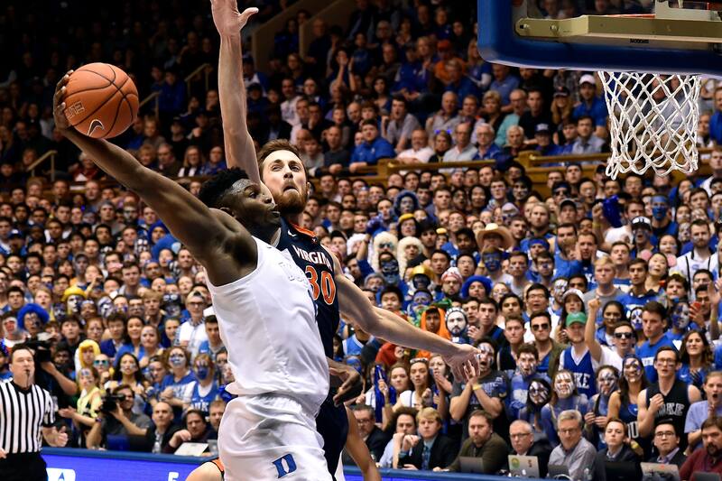 Zion Leads Duke Past Uva Wisconsin Stuns Michigan And Top Jan 19