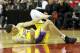 HOUSTON, TX - JANUARY 19: Lonzo Ball #2 of the Los Angeles Lakers lays on the court after an injury in the second half against the Houston Rockets at Toyota Center on January 19, 2019 in Houston, Texas. NOTE TO USER: User expressly acknowledges and agrees that, by downloading and or using this Photograph, user is consenting to the terms and conditions of the Getty Images License Agreement. (Photo by Tim Warner/Getty Images)