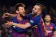 Barcelona's Argentinian forward Lionel Messi (L) celebrates with Barcelona's Spanish defender Jordi Alba after scoring during the Spanish League football match between Barcelona and Leganes at the Camp Nou stadium in Barcelona on January 20, 2019. (Photo by Josep LAGO / AFP) (Photo credit should read JOSEP LAGO/AFP/Getty Images)