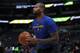Golden State Warriors center DeMarcus Cousins (0) in the first half of an NBA basketball game Tuesday, Jan. 15, 2019, in Denver. (AP Photo/David Zalubowski)