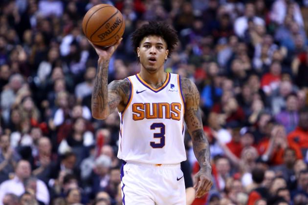 TORONTO, ON - JANUARY 17:  Kelly Oubre Jr. #3 of the Phoenix Suns throws the ball to an official during the second half of an NBA game against the Toronto Raptors at Scotiabank Arena on January 17, 2019 in Toronto, Canada.  NOTE TO USER: User expressly acknowledges and agrees that, by downloading and or using this photograph, User is consenting to the terms and conditions of the Getty Images License Agreement.  (Photo by Vaughn Ridley/Getty Images)