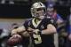 New Orleans Saints' Drew Brees throws during the first half the NFL football NFC championship game against the Los Angeles Rams, Sunday, Jan. 20, 2019, in New Orleans. (AP Photo/John Bazemore)