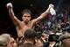 Manny Pacquiao celebrates his win against Adrien Broner in the WBA welterweight title boxing match Saturday, Jan. 19, 2019, in Las Vegas. (AP Photo/John Locher)