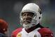 Arizona Cardinals' Larry Fitzgerald warms-up before the first half of an NFL football game against the Seattle Seahawks, Sunday, Dec. 30, 2018, in Seattle. (AP Photo/John Froschauer)