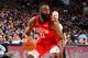 PHILADELPHIA, PA - JANUARY 21: James Harden #13 of the Houston Rockets handles the ball against the Philadelphia 76ers on January 21, 2019 at the Wells Fargo Center in Philadelphia, Pennsylvania NOTE TO USER: User expressly acknowledges and agrees that, by downloading and/or using this Photograph, user is consenting to the terms and conditions of the Getty Images License Agreement. Mandatory Copyright Notice: Copyright 2019 NBAE (Photo by Jesse D. Garrabrant/NBAE via Getty Images)