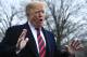 FILE - In this Jan. 19, 2019 file photo, President Donald Trump speak to reporters before leaving the White House in Washington. A federal judge in Los Angeles Tuesday, Jan. 22, appeared inclined to toss out a lawsuit against Trump by porn actress Stormy Daniels that seeks to tear up a hush-money settlement about their alleged affair. Her attorney Michael Avenatti argued the case should continue because he wanted to take sworn statements from Trump and Cohen. He plans to ask for legal fees. (AP Photo/Manuel Balce Ceneta, File)