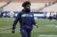 Dallas Cowboys running back Ezekiel Elliott warms up before an NFL divisional football playoff game against the Los Angeles Rams Saturday, Jan. 12, 2019, in Los Angeles. (AP Photo/Marcio Jose Sanchez)