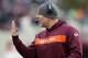 FILE - In this Nov. 23, 2018, file photo, Virginia Tech head coach Justin Funente directs his team during the first half of an NCAA college football game against Virginia, in Blacksburg, Va. A victory by Marshall (8-3) would end the Hokies' nation's-best 25-year bowl streak, and leave one more spot open for other teams seeking the best postseason destination available. But Virginia Tech (5-6) has other plans. (AP Photo/Steve Helber, File)