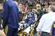 INDIANAPOLIS, INDIANA - JANUARY 23: Victor Oladipo #4 of the Indiana Pacers is taken off of the court on a stretcher after being injured in the second quarter of the game against the Toronto Raptors at Bankers Life Fieldhouse on January 23, 2019 in Indianapolis, Indiana. (Photo by Andy Lyons/Getty Images)