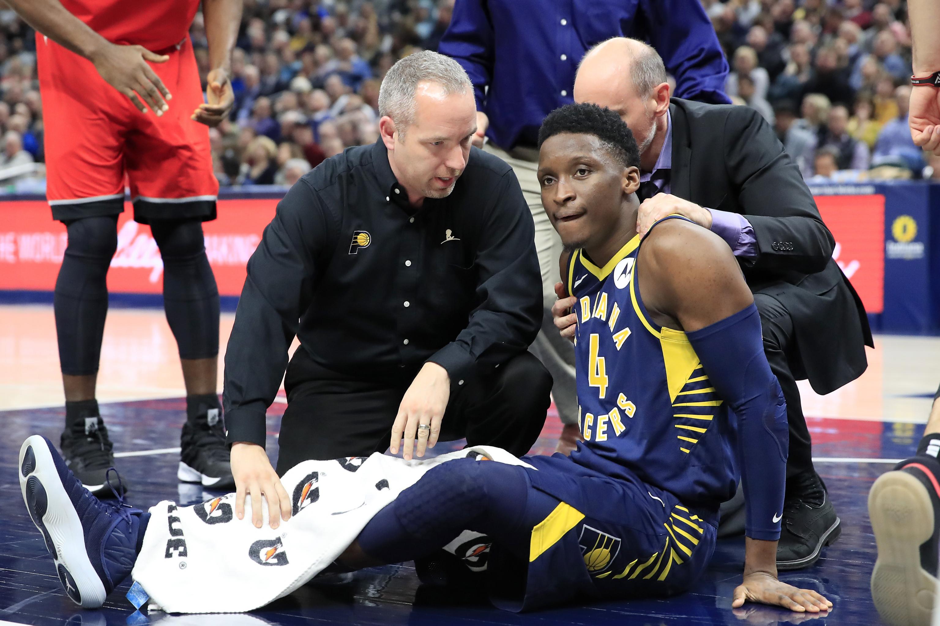 Rockets guard Victor Oladipo suffered injury setback in practice