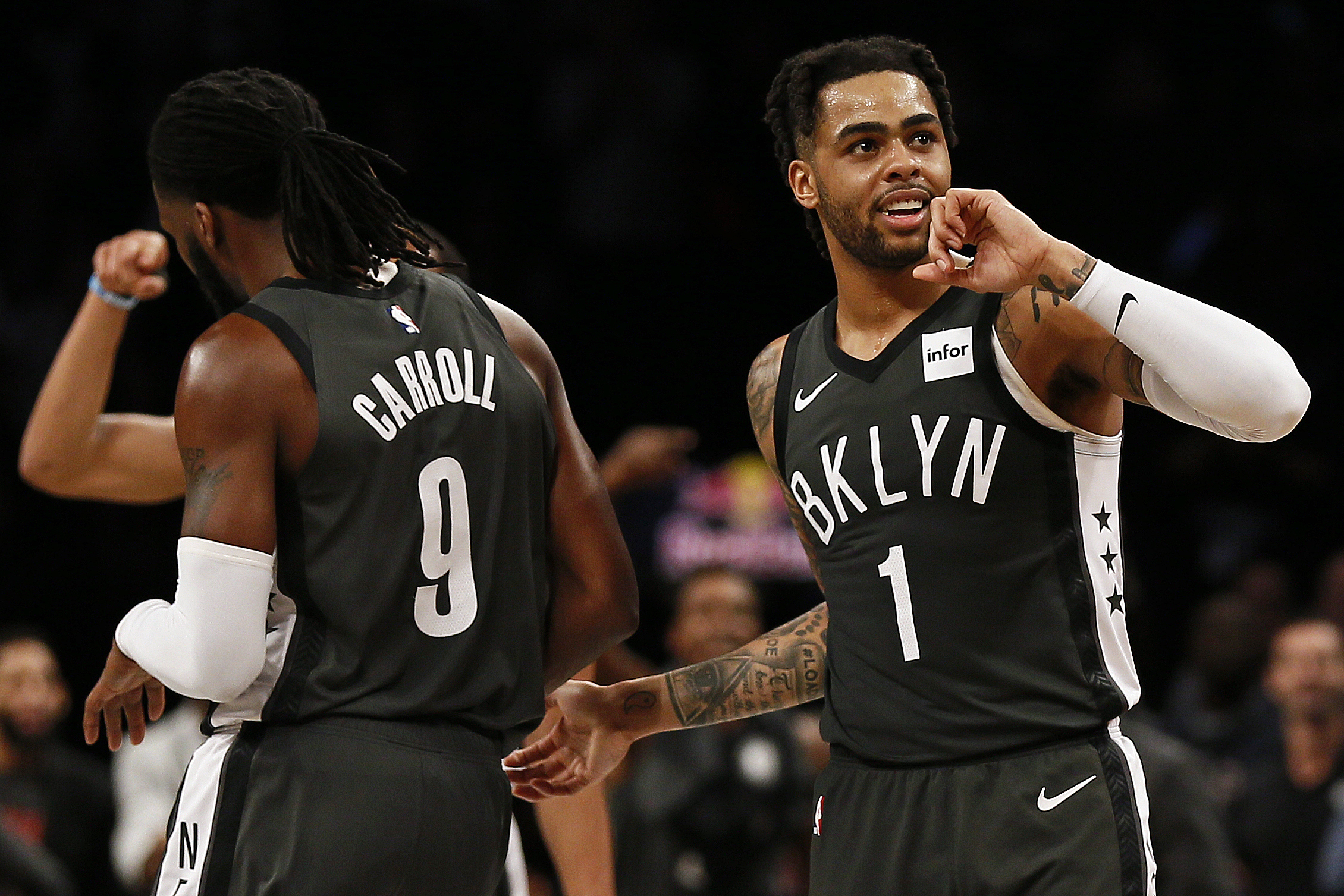Russell, Randle push surging Lakers past Nets, 125-118