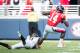 OXFORD, MS - OCTOBER 14: Wide receiver D.K. Metcalf #14 of the Mississippi Rebels escapes a tackle by cornerback Tre Herndon #31 of the Vanderbilt Commodores at Vaught-Hemingway Stadium on October 14, 2017 in Oxford, Mississippi. (Photo by Michael Chang/Getty Images)
