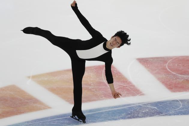 Nathan Chen performs in the men's short program during the U.S. Figure Skating Championships, Saturday, Jan. 26, 2019, in Detroit. (AP Photo/Carlos Osorio)