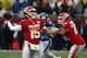 AFC quarterback Patrick Mahomes (15), of the Kansas City Chiefs, throws a pass against the NFC during the first half of the NFL Pro Bowl football game Sunday, Jan. 27, 2019, in Orlando, Fla. (AP Photo/Mark LoMoglio)