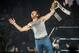 Dean Ambrose celebrates victory over the Wiz during the WWE show at Zenith Arena on may 09, 2017 in Lille, north France. / AFP PHOTO / PHILIPPE HUGUEN (Photo credit should read PHILIPPE HUGUEN/AFP/Getty Images)