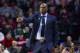 PHILADELPHIA, PA - JANUARY 24: Head coach Penny Hardaway of the Memphis Tigers points against the Temple Owls at the Liacouras Center on January 24, 2019 in Philadelphia, Pennsylvania. (Photo by Mitchell Leff/Getty Images)