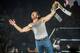 Dean Ambrose celebrates victory over the Wiz during the WWE show at Zenith Arena on may 09, 2017 in Lille, north France. / AFP PHOTO / PHILIPPE HUGUEN (Photo credit should read PHILIPPE HUGUEN/AFP/Getty Images)