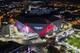 Mercedes-Benz Stadium is seen in this aerial photo in Atlanta on Friday, Sep. 21, 2018. The stadium will be the site of Super Bowl LIII on Sunday, Feb. 3, 2019. (AP Photo/Danny Karnik)