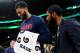 BOSTON, MA - DECEMBER 10: Kyrie Irving #11 of the Boston Celtics and Anthony Davis #23 of the New Orleans Pelicans talk after the game between the Celtics and Pelicans at TD Garden on December 10, 2018 in Boston, Massachusetts. (Photo by Maddie Meyer/Getty Images)