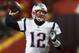 New England Patriots quarterback Tom Brady (12) throws a pass during the first half of the AFC Championship NFL football game against the Kansas City Chiefs, Sunday, Jan. 20, 2019, in Kansas City, Mo. (AP Photo/Jeff Roberson)