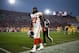 Kansas City Chiefs running back Kareem Hunt walks off the field prior to an NFL football game against the Los Angeles Rams Monday, Nov. 19, 2018, in Los Angeles. (AP Photo/Kelvin Kuo)