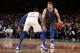 NEW YORK, NY - JANUARY 30: Luka Doncic #77 of the Dallas Mavericks handles the ball against the New York Knicks on January 30, 2019 at Madison Square Garden in New York City, New York. NOTE TO USER: User expressly acknowledges and agrees that, by downloading and or using this photograph, User is consenting to the terms and conditions of the Getty Images License Agreement. Mandatory Copyright Notice: Copyright 2019 NBAE (Photo by Nathaniel S. Butler/NBAE via Getty Images)
