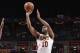 CLEVELAND, OH - JANUARY 25: Alec Burks #10 of the Cleveland Cavaliers shoots the ball against the Miami Heat on January 25, 2019 at Quicken Loans Arena in Cleveland, Ohio. NOTE TO USER: User expressly acknowledges and agrees that, by downloading and/or using this Photograph, user is consenting to the terms and conditions of the Getty Images License Agreement. Mandatory Copyright Notice: Copyright 2019 NBAE (Photo by David Liam Kyle/NBAE via Getty Images)