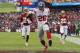 LANDOVER, MD - DECEMBER 09: Running back Saquon Barkley #26 of the New York Giants rushes for a 78-yard touchdown in the second quarter against the Washington Redskins at FedExField on December 9, 2018 in Landover, Maryland. (Photo by Patrick Smith/Getty Images)