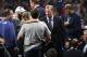 ATLANTA, GEORGIA - FEBRUARY 03: NFL commissioner Roger Goodell congratulates Tom Brady #12 of the New England Patriots on his teams 13-3 win over the Los Angeles Rams during Super Bowl LIII at Mercedes-Benz Stadium on February 03, 2019 in Atlanta, Georgia. (Photo by Streeter Lecka/Getty Images)