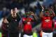 LEICESTER, ENGLAND - FEBRUARY 03: Ole Gunnar Solskjaer interim manager of Manchester United with Eric Bailly and Paul Pogba after the Premier League match between Leicester City and Manchester United at The King Power Stadium on February 03, 2019 in Leicester, United Kingdom. (Photo by Catherine Ivill/Getty Images)