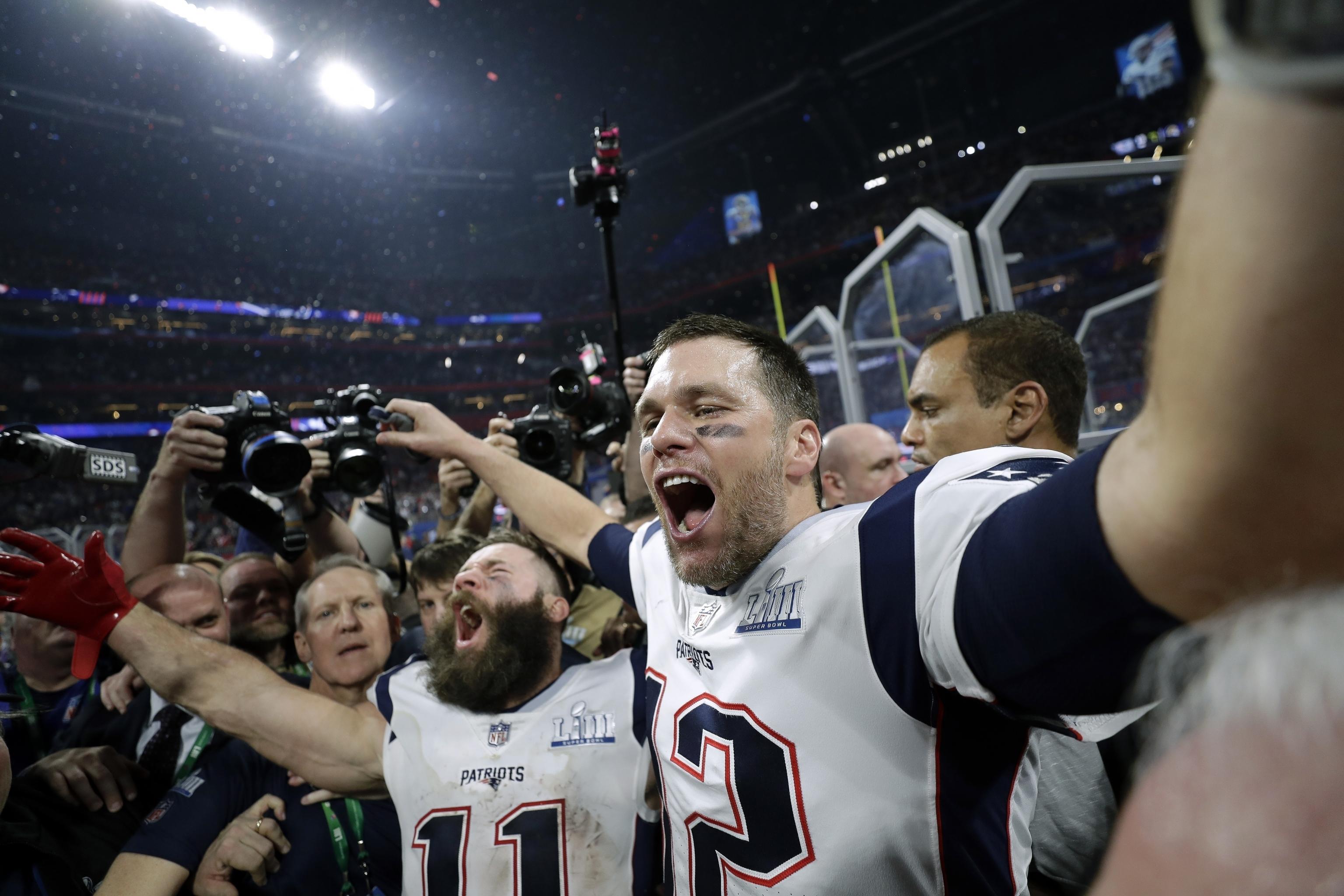 Tom Brady and Julian Edelman Super Bowl 53 Parade at Walt Disney World 