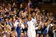 DURHAM, NORTH CAROLINA - FEBRUARY 02: Cam Reddish #2 of the Duke Blue Devils reacts after a three-poit basket against the St. John's Red Storm during the first half of their game at Cameron Indoor Stadium on February 02, 2019 in Durham, North Carolina. (Photo by Grant Halverson/Getty Images)