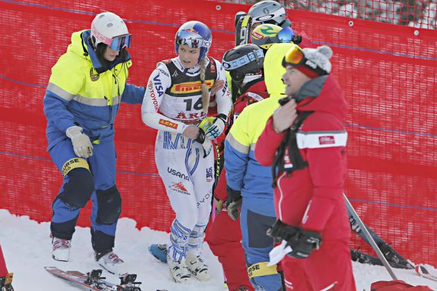 ARE, SWEDEN - FEBRUARY 5: Lindsey Vonn of USA crashes out during the FIS World Ski Championships Women's Super G on February 5, 2019 in Are Sweden. (Photo by Alexis Boichard/Agence Zoom/Getty Images)