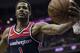 WASHINGTON, DC - FEBRUARY 2: Trevor Ariza #1 of the Washington Wizards handles the ball against the Milwaukee Bucks during the second half at Capital One Arena on February 2, 2019 in Washington, DC. NOTE TO USER: User expressly acknowledges and agrees that, by downloading and or using this photograph, User is consenting to the terms and conditions of the Getty Images License Agreement. (Photo by Scott Taetsch/Getty Images)